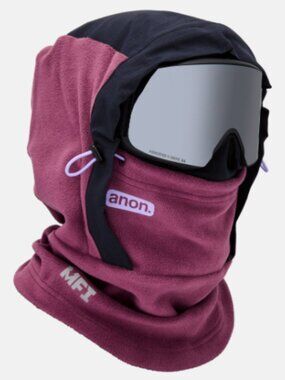 Anon MFI® Fleece Helmet Hood in Deep Cherry - NWOT